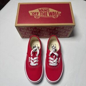 Vans NIB Authentic Red True White Toddler Size 12 Canvas Sneakers NIB